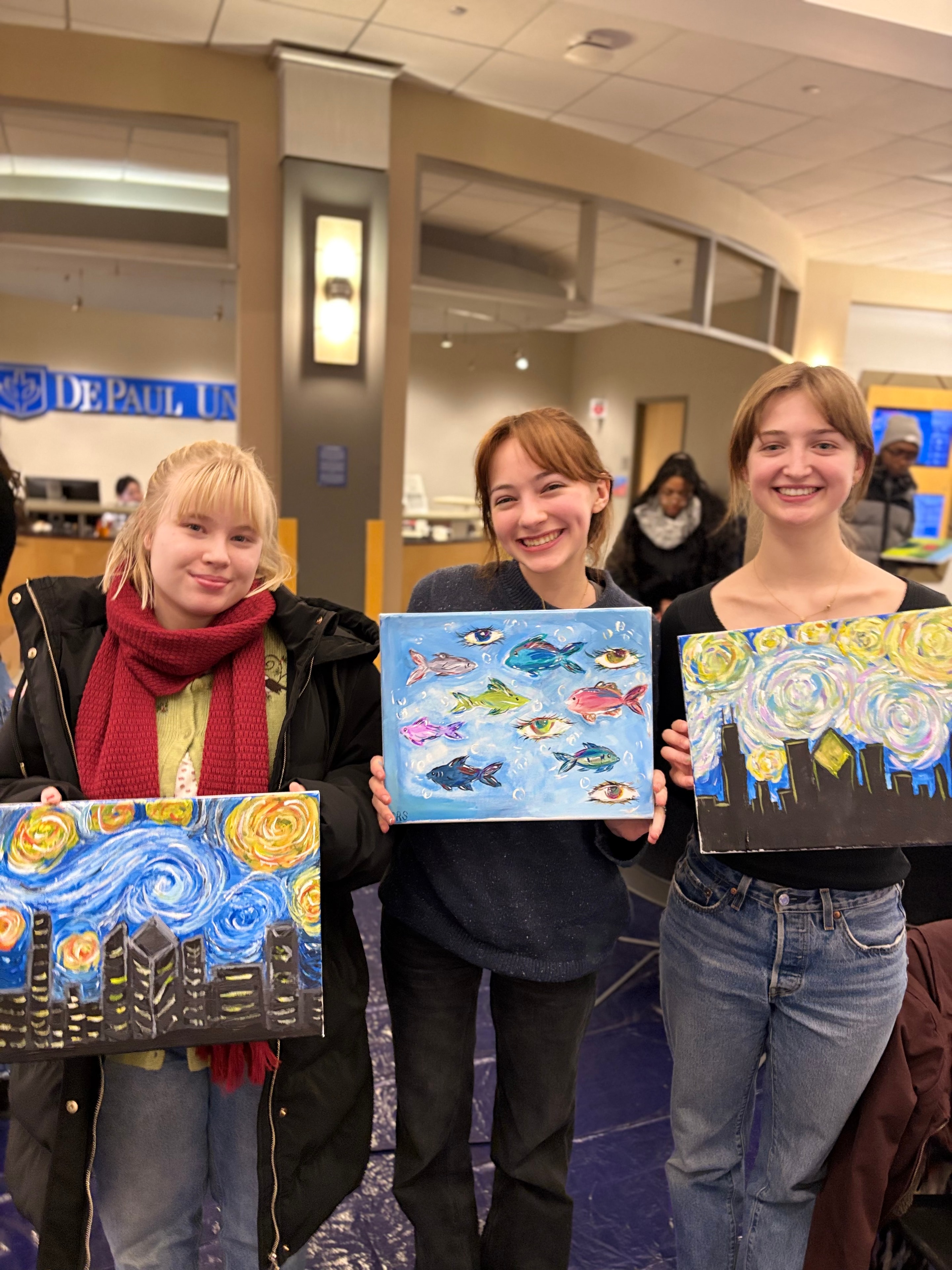 College students at Museica creative workshop