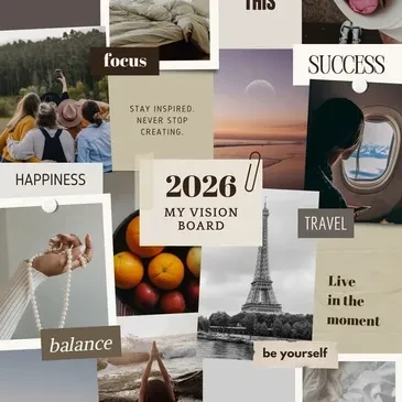 2026 vision board collage inspiration goals