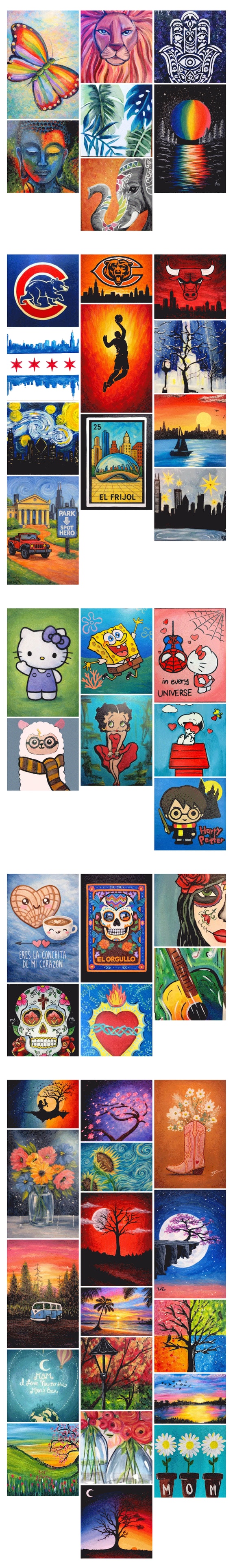 Museica's Art Studio paintings collage